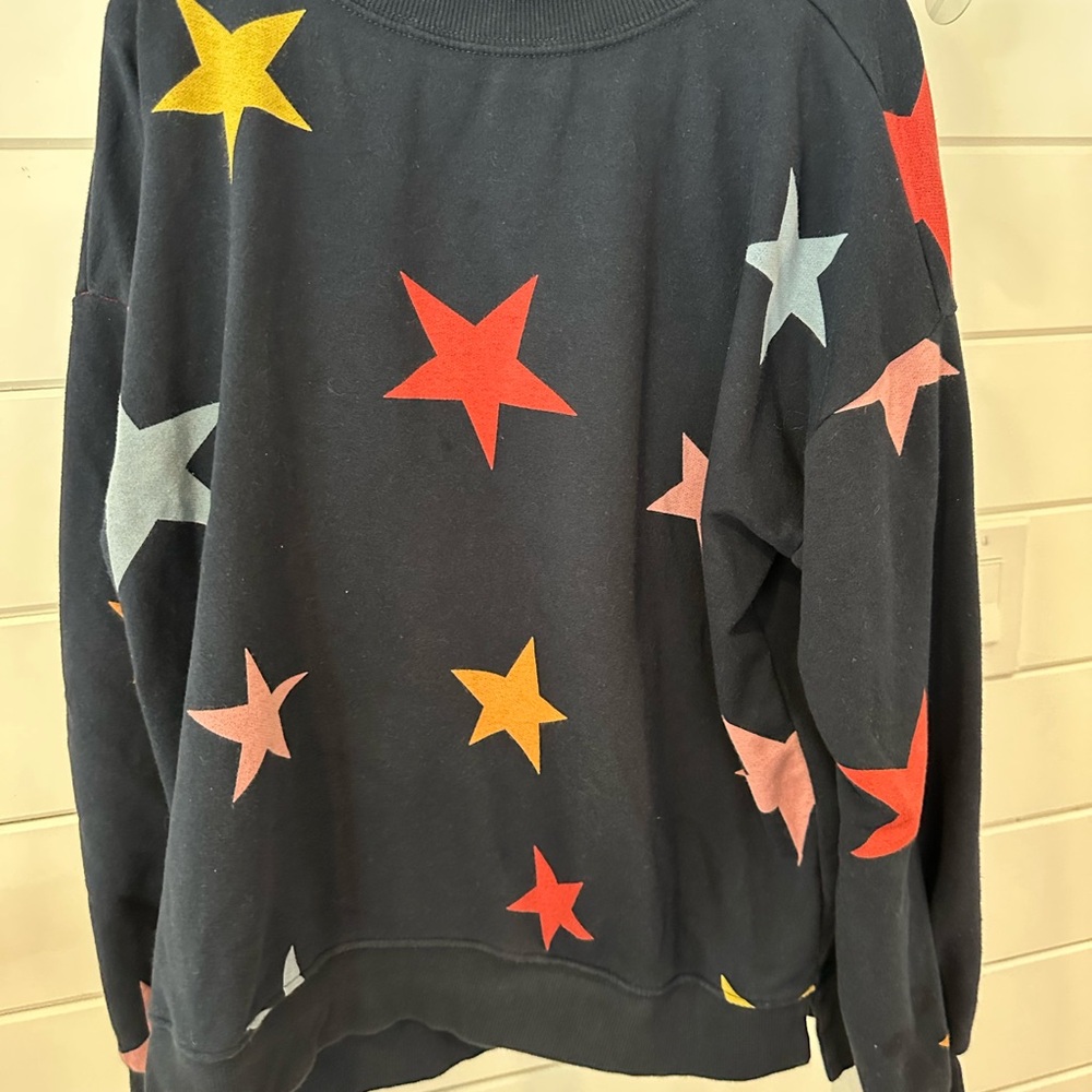 Old Navy Black Sweatshirt with Colorful Stars